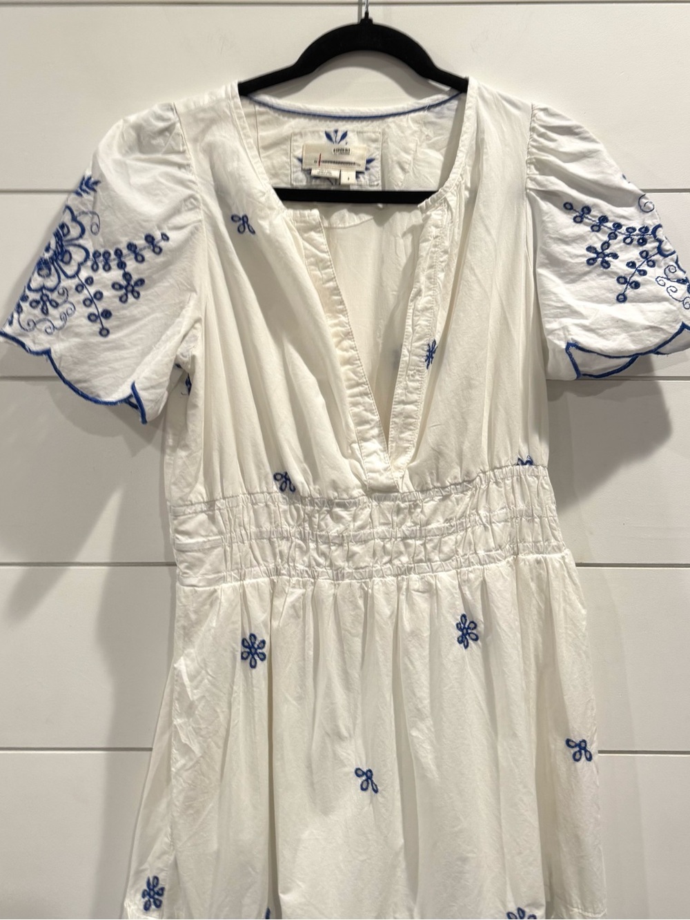 Anthropologie Somerset maxi dress White blue eyelet - Picture 5 of 9